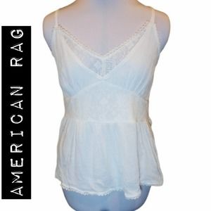 NWT American Rag White Lace Spaghetti Strap Top